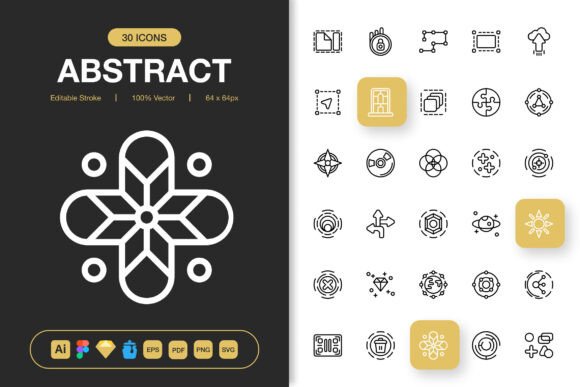 Abstract Icons for Graphic Design