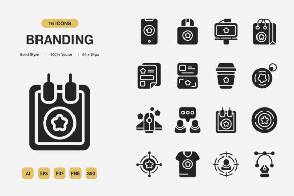 Branding Solid Icons: Graphics and Icons for Modern Design