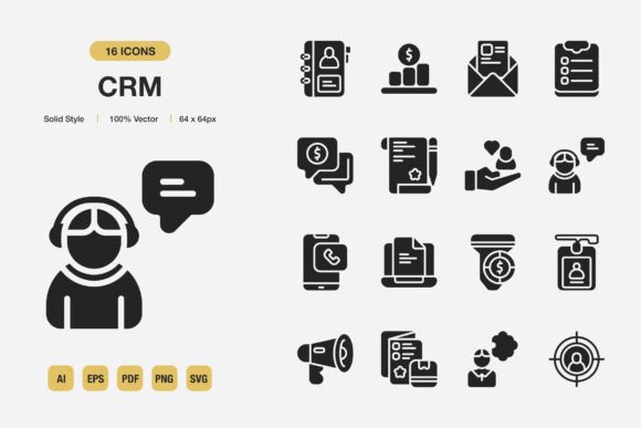 CRM Solid Icons Review