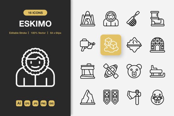 Eskimo Outline Icons Review