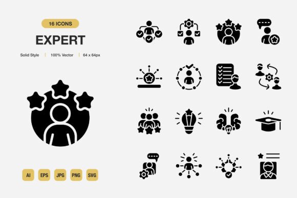 Expert Solid Icons: Graphics for Every Project
