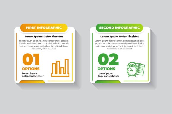 Four Step Square Infographic: Graphics for Modern Design