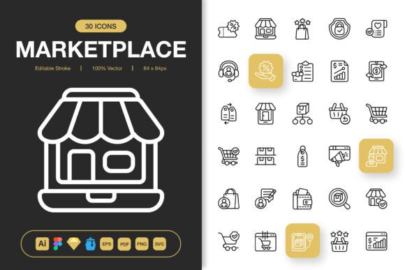 Marketplace Icons: Graphics and Icons for Digital Sellers