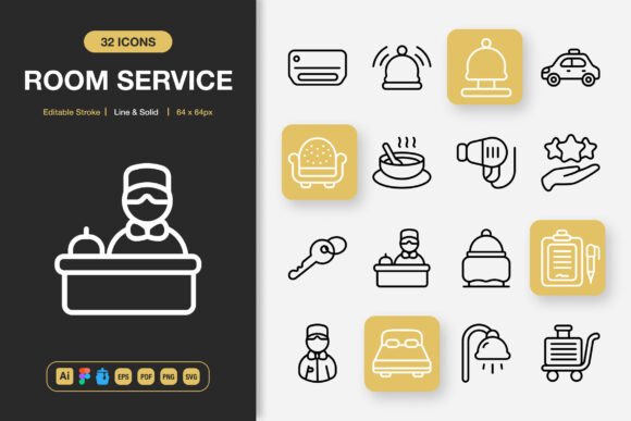 Room Service Icons: Graphics for Crafters