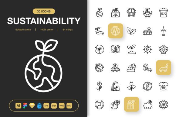 Sustainability Icons Graphics