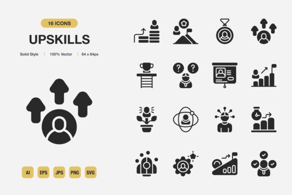 Upskills Solid Icons: Graphics and Icons for Modern Design